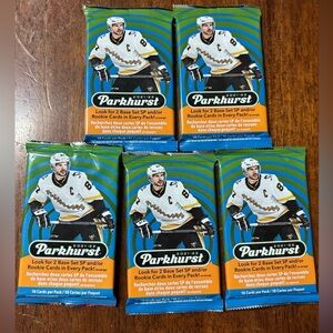 2021-2022 Parkhurst Upper Deck Hockey Cards Unopened Packs Set Of 5